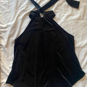Velvet Halter Top